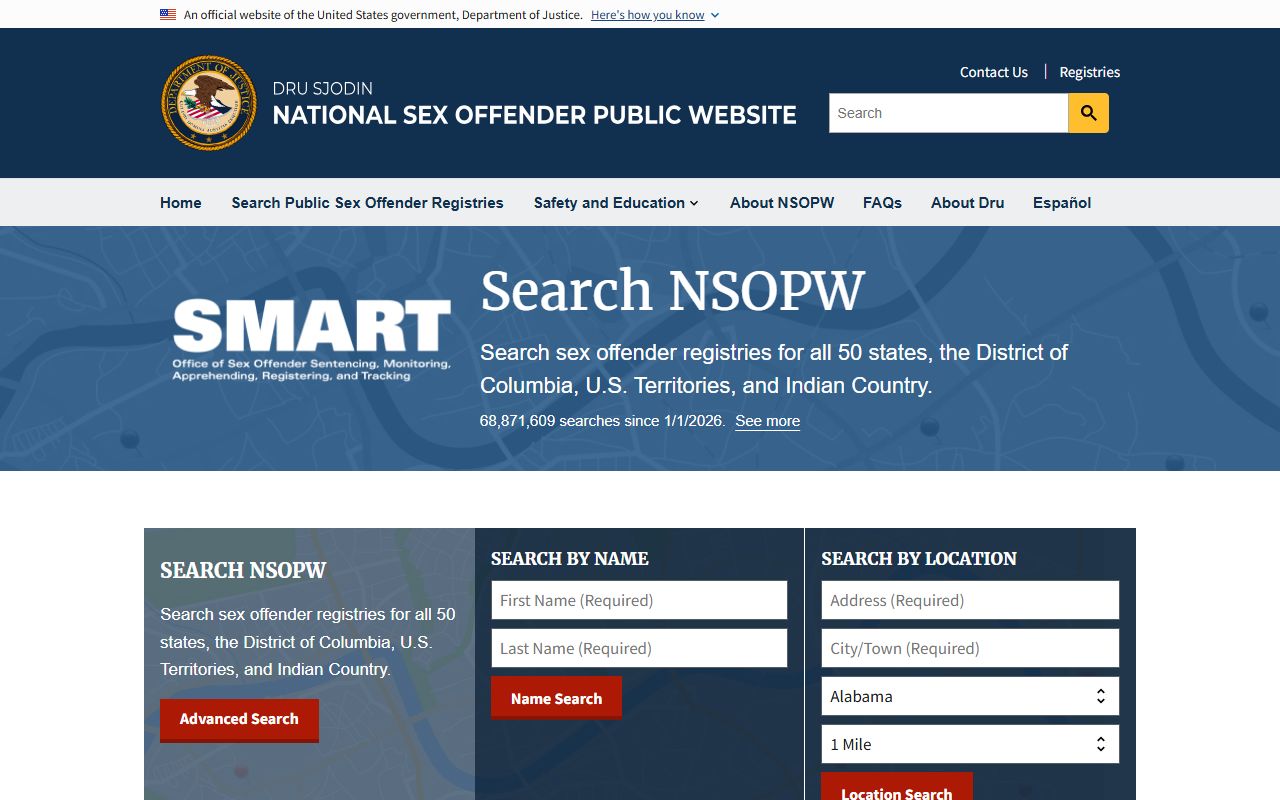 Kemper County arrest records and the national sex offender website