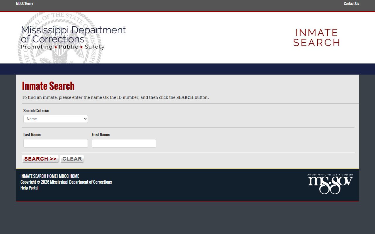 Kemper County court charges in the Mississippi MDOC inmate search
