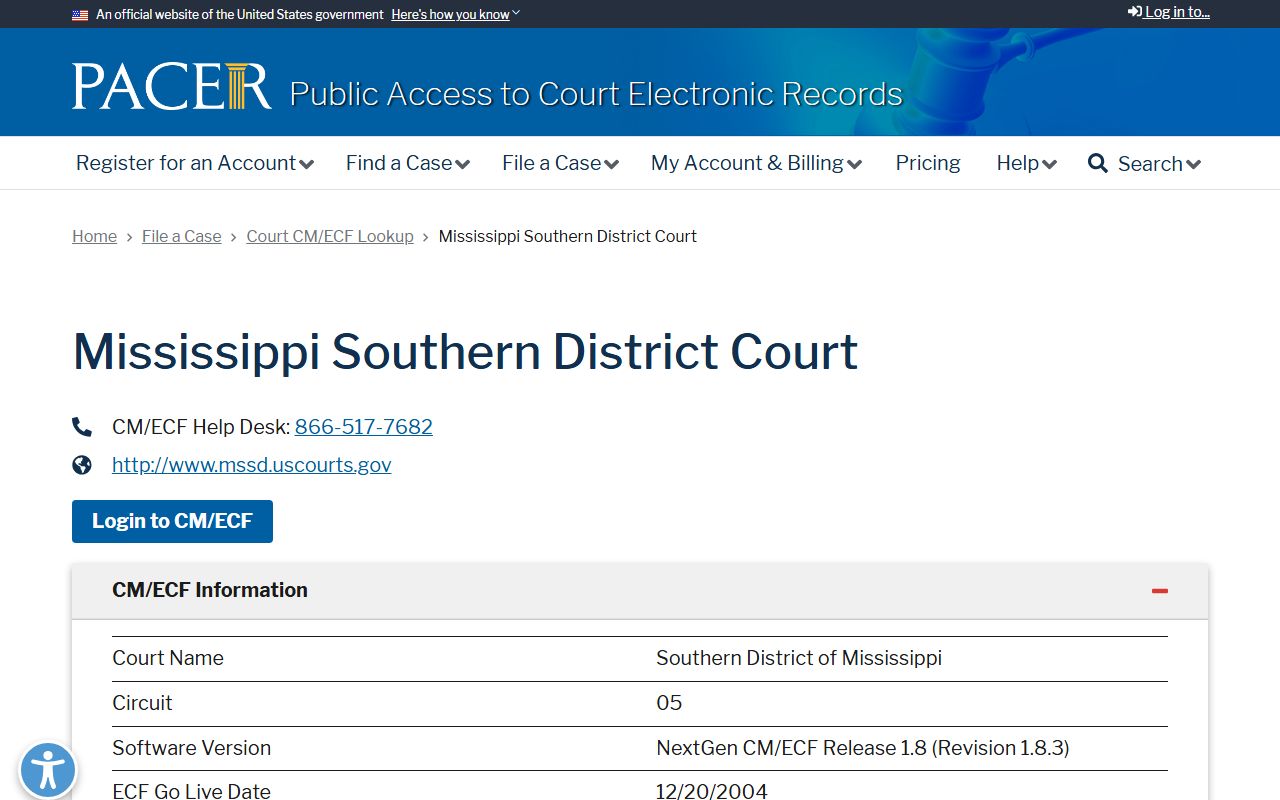 Kemper County probate records compared with the PACER lookup for federal court records