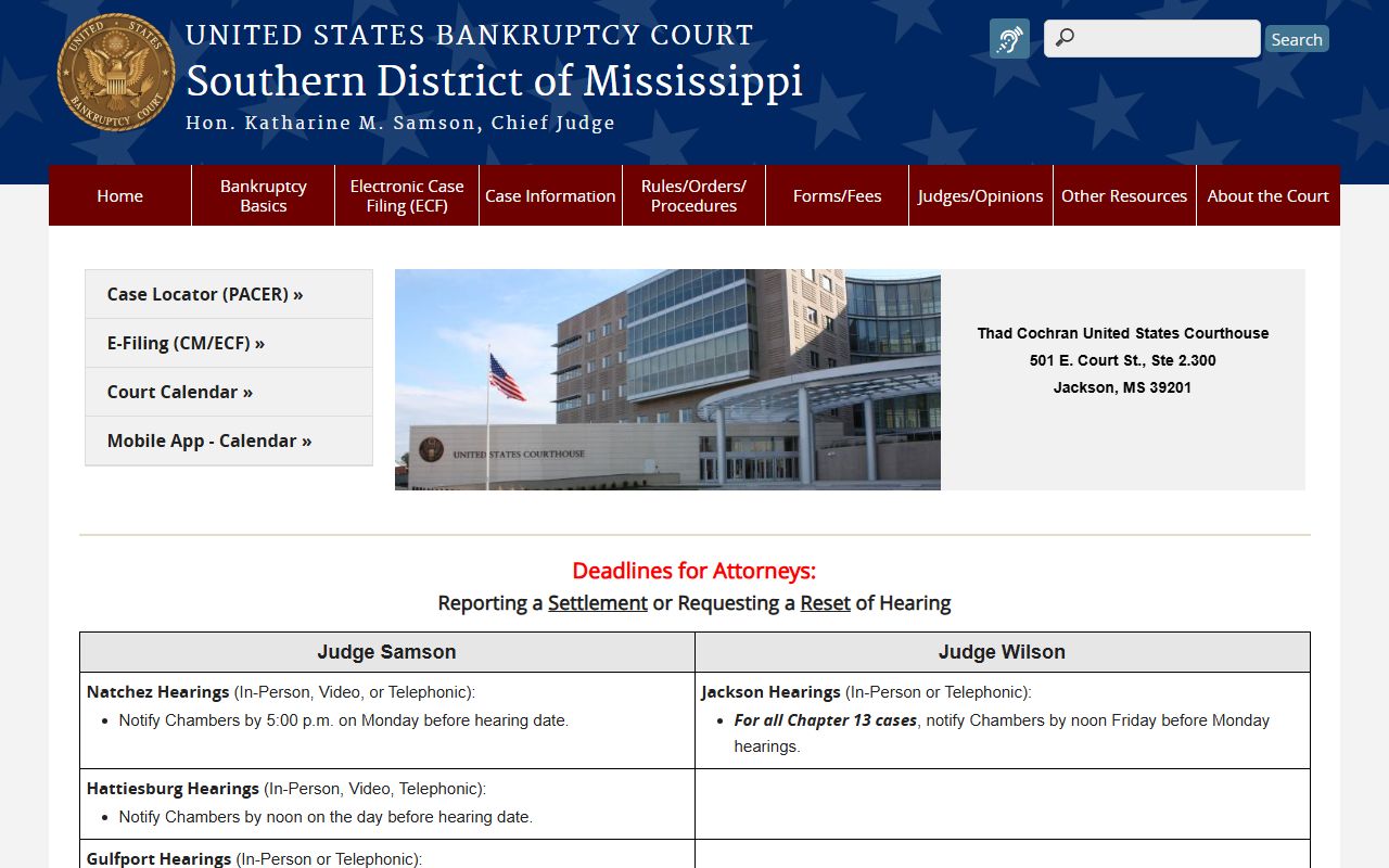 Kemper County probate records separate from the Southern District of Mississippi bankruptcy court